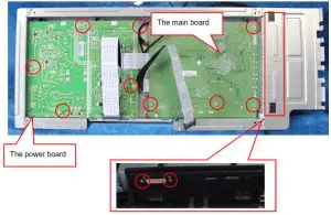 BenQ LCD Monitor PD3200Q Recycle Disassemble - remove the main board and power board