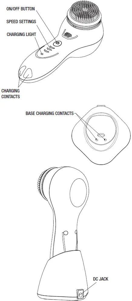 TRUE GLOW® SONIC FACIAL BRUSH FEATURES