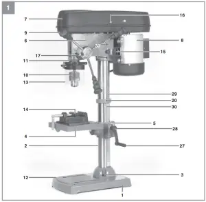 Einhell TC BD 630 Bench Drill - figure 1