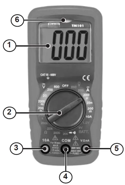 SEALEY TM101 Professional Digital Multimeter NCVD - 7 Function FEATURES