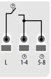 SALUS Wiring Centre KL08NSB- OPTION 3