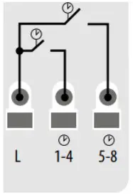 SALUS Wiring Centre KL08NSB- OPTION 4