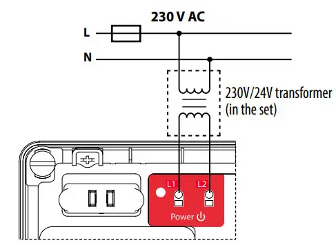 SALUS Wiring Centre KL08NSB-Power Supply
