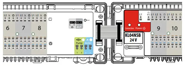 SALUS Wiring Centre KL08NSB- Serial connector