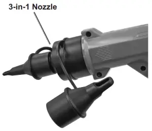 Harbor Freight Bauer Cordless Compact Workshop Blower 1916C-B - 3-in-1 nozzle