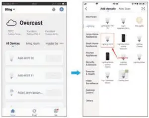 Pair the smart flood lamp to " Smart Life" App