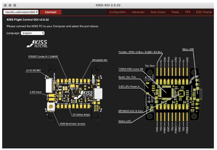 FETTEC FC G4 Kiss Flight Controller - FC configuration
