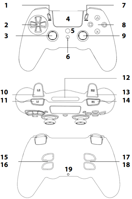 Steel play PS4 Metal tech Wireless Controller - Fig 1