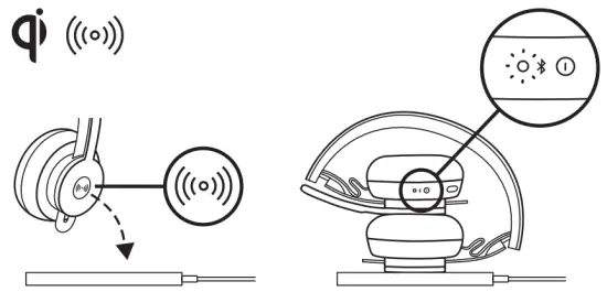 Charging via Qi wireless charger