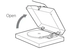Opening and closing the dust cover