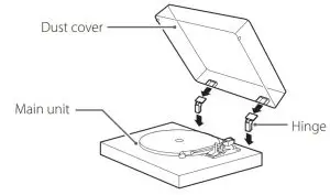 Attaching the dust cover