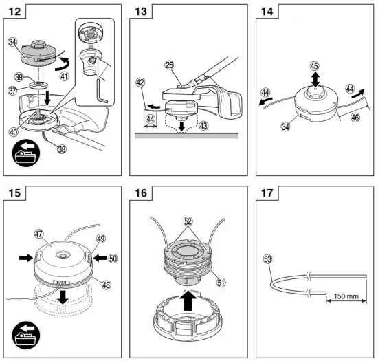 HiKOKI CG 36DB Cordless Brush Cutter - Cordless Brush 11