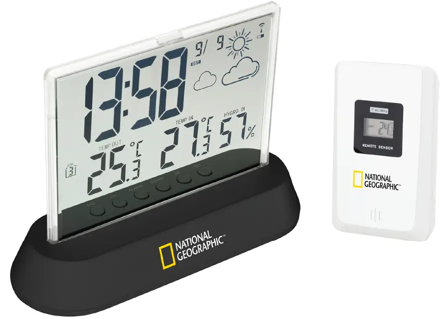 NATIONAL GEOGRAPHIC 9070300 Wireless Weather Station Transparent PRO