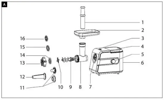 FIRST AUSTRIA FA 5143 3 Meat Grinder - figure 3