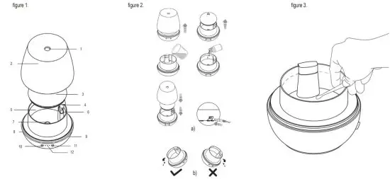 SOMOGYI ELEKTRONIC AD 20 Ultrasonic Aroma Lamp - figure