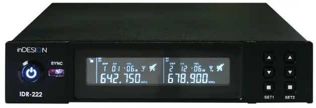 inDESIGN-iDR-222-Dual-Channel-Antenna-Diversity-Wireless-Receiver-PRODUCT