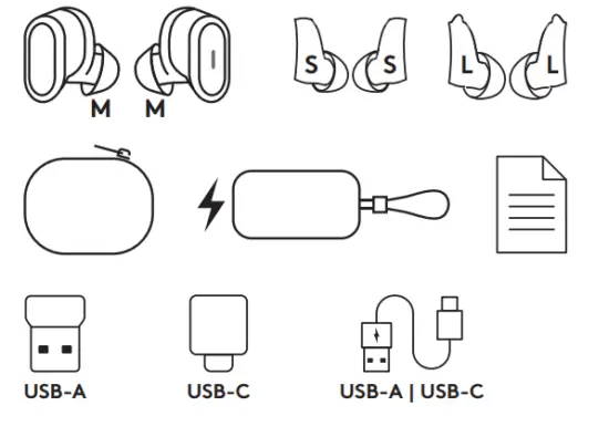 logitech Elite 85T Zone True Wireless Earbuds - WHAT’S IN THE BOX