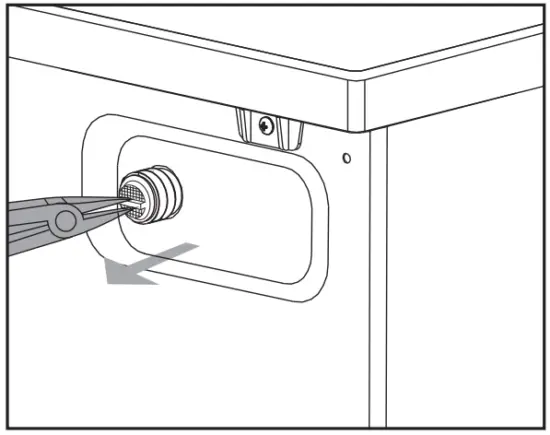 mistral MWM710FL Washing Machine - Cleaning the water inlet filter