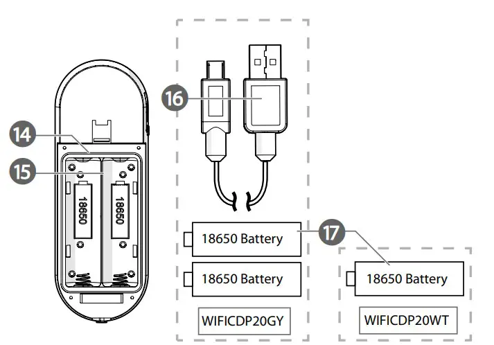 nedis Rechargeable Video Doorbell B
