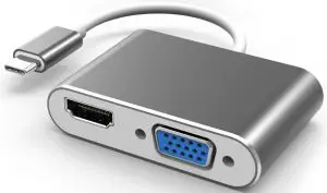 Cable Matters USB-C 2-Port Video Adapter for UHD TV or Monitor