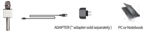 ROYCHE BT21 Minini Bluetooth Microphone Speaker User Manual - Charging Instructions