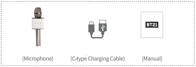 ROYCHE BT21 Minini Bluetooth Microphone Speaker User Manual - Components