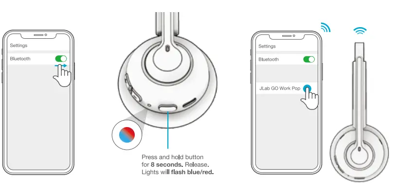 JLAB Go Work Pop Wireless On Ear Headset-fig1