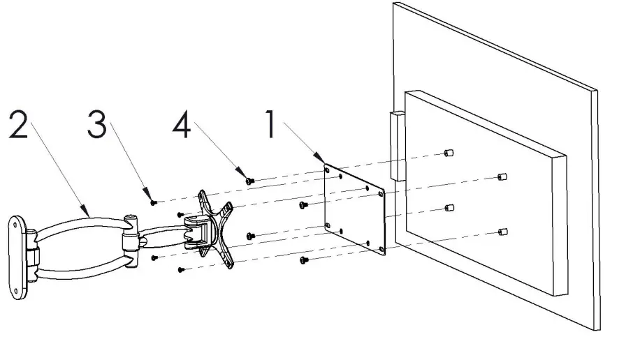 PDI PD168 080 Articulating Arm with Adaptor Plate - fig