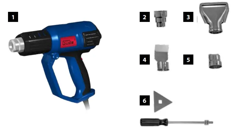 Gude HLG 650-2000 LCD Hot Air Blower - figure 1