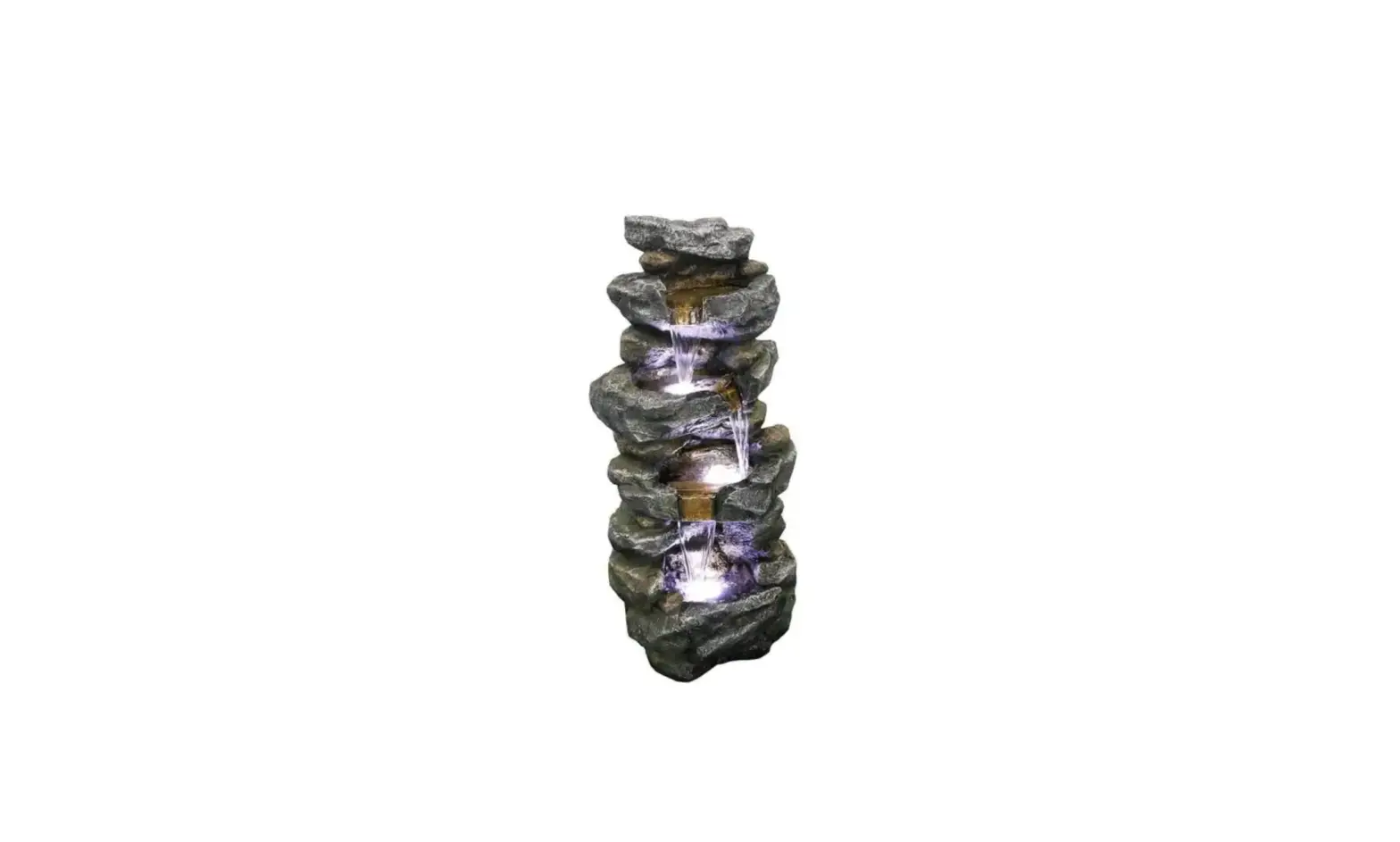 Afoxsos Hdmx1020 40 Inch Tall Outdoor Resin Floor Rock Water Fall Fountain Instructions