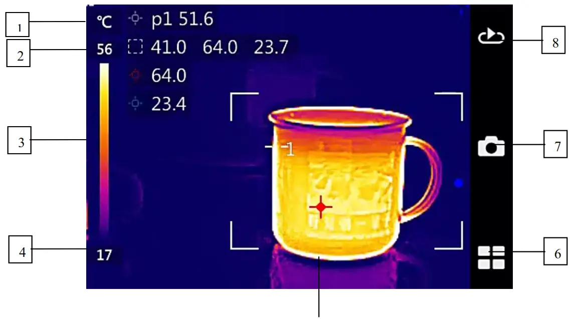 IRTECH C16 C Series Pocket Thermal Imaging Camera - working state