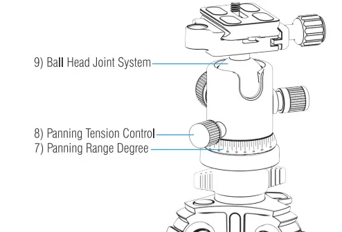 TP-AL65-Aluminum-Tripod-With-360-Degree-Full-Motion-Camera-Mount-3