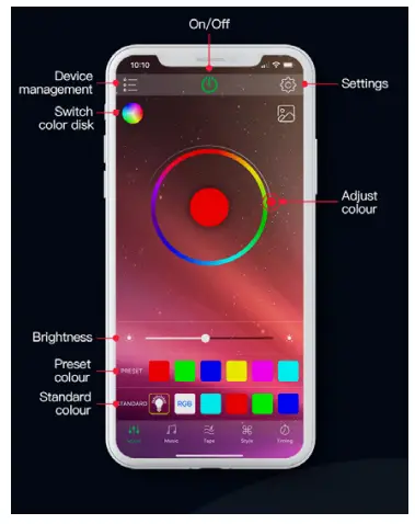 HAVIT Lighting HV3591RGBW-WHT Halo RGBW LED Wall Light - fig