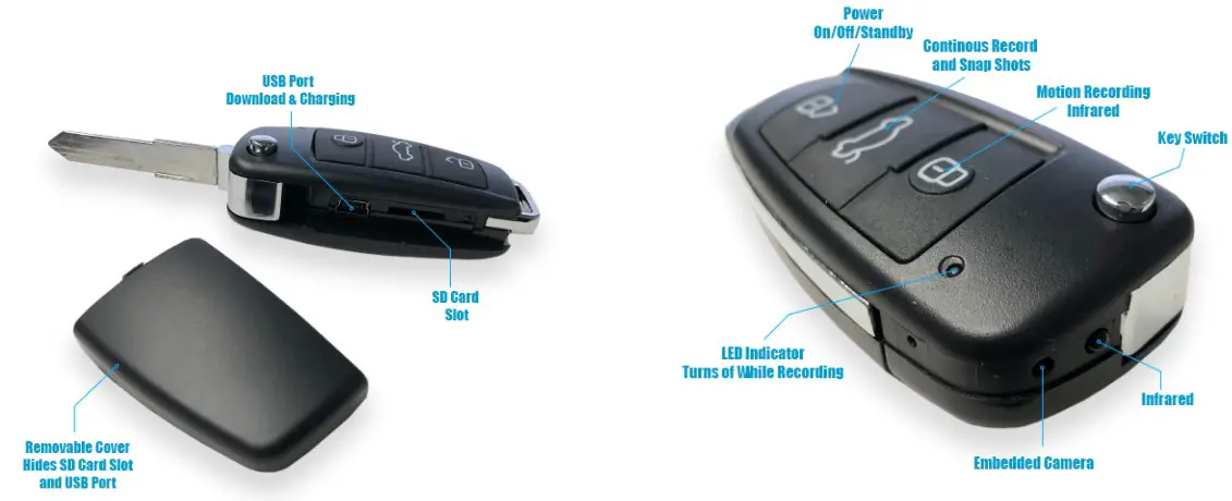 SpyCentre Security 6809 Key FOB Hidden Camera - Key FOB Hidden Camera