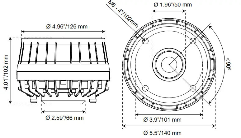 DS18-PRO-DRNCOAX-Neodymium-Polyester-Mid-Driver-Bullet-Tweeter-Coaxial-Compression-Driver-FIG-1