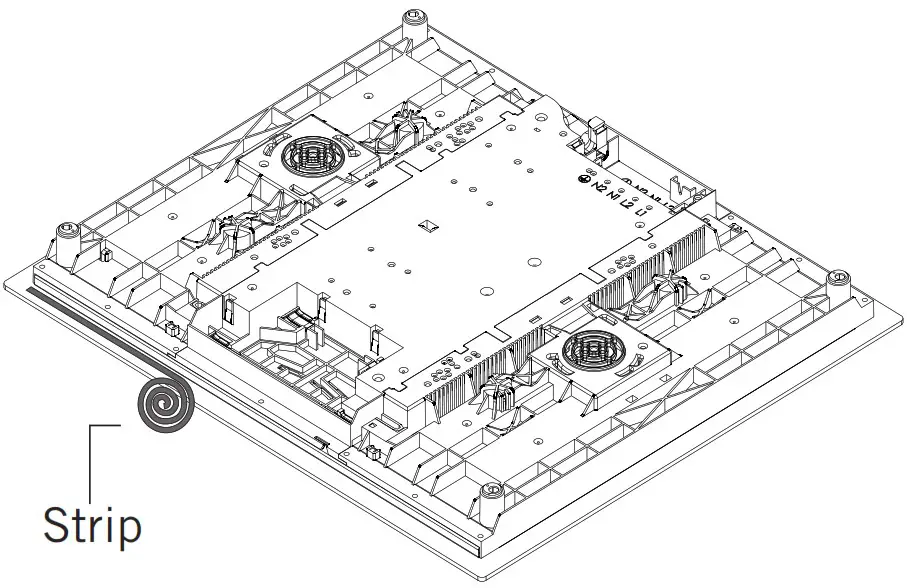 simfer H60I19B021 Induction Hob - Application Of A Strip Under The Appliance