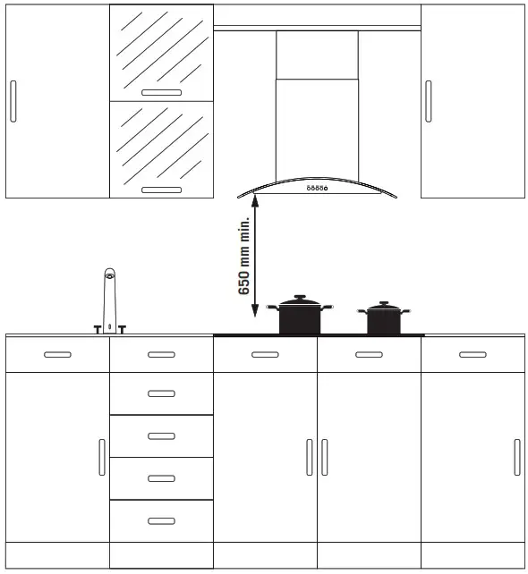 simfer H60I19B021 Induction Hob - INSTALLATION OF COOKTOP