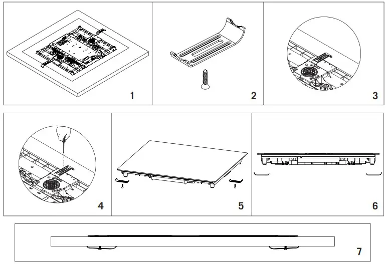 simfer H60I19B021 Induction Hob - Installation Diagram