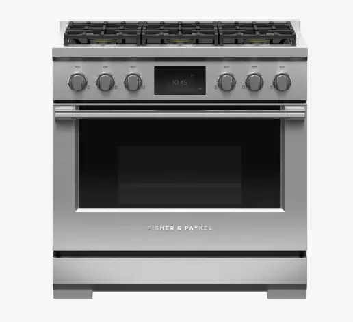 FISHER PAYKEL RDV3-366-L 36 Inch Dual Fuel Range 6 Burners Self-cleaning LPG produtc
