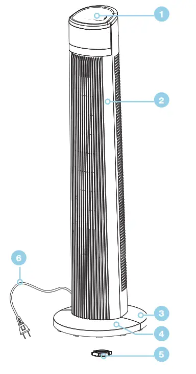 SOLT GGSTF1033TB Tower Fan - Fig