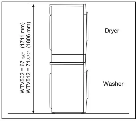 Miele WXD 160 Front Loading Washing Machine Instruction Manual - Washer-dryer stack