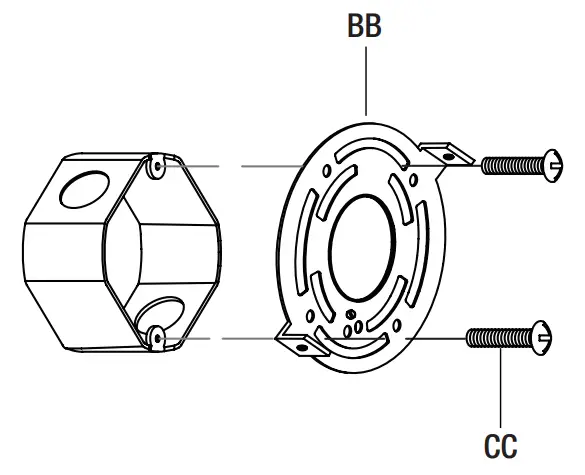 HOME DECORATORS HD 1862BNBK 4 Light Wall Sconce - Remove the mounting plate 1