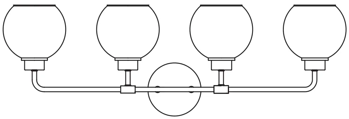 HOME DECORATORS HD 1862BNBK 4 Light Wall Sconce