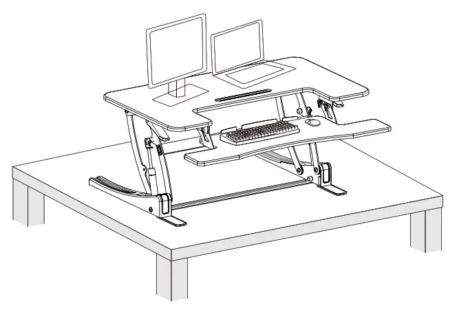 VIVO DESK-V000V2 Black Desk -