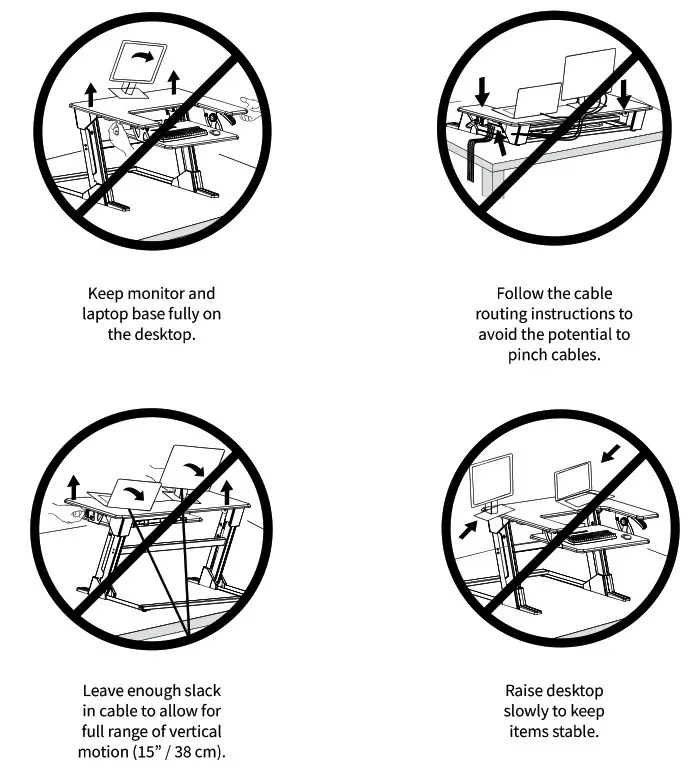 VIVO DESK-V000V2 Black Desk - Monitor