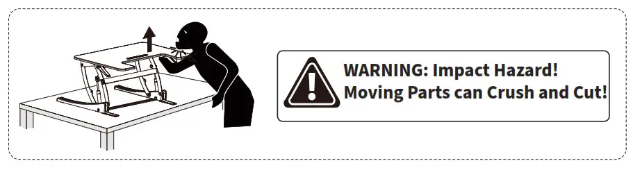 VIVO DESK-V000V2 Black Desk - STEP 1.01