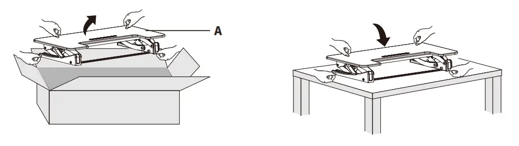 VIVO DESK-V000V2 Black Desk - STEP 1.01