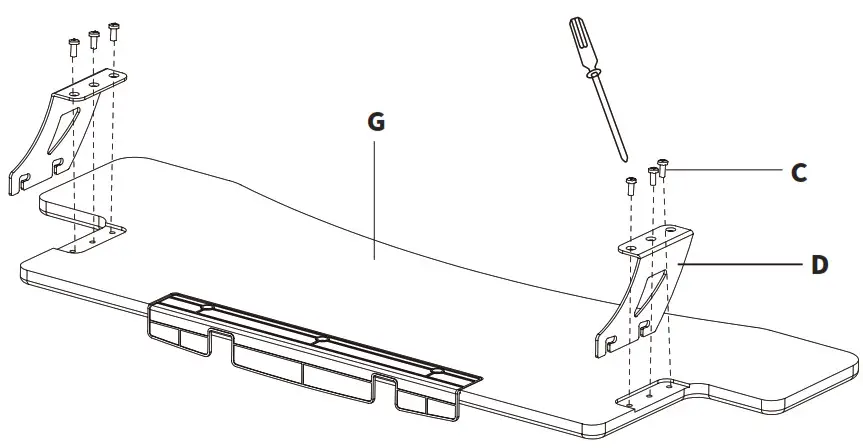 VIVO DESK-V000V2 Black Desk - STEP 4