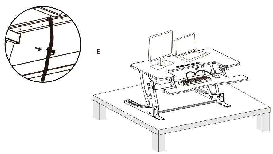 VIVO DESK-V000V2 Black Desk - STEP 7