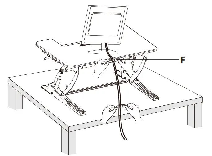 VIVO DESK-V000V2 Black Desk - STEP 8
